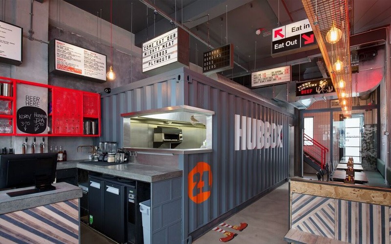 Hubbox Plymouth bar and kitchen