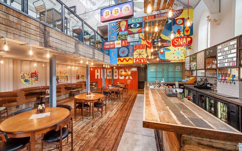 Hubbox Truro bar and floor